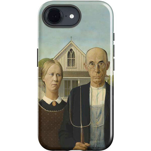 Grant Wood American Gothic iPhone 16e Impact Case
