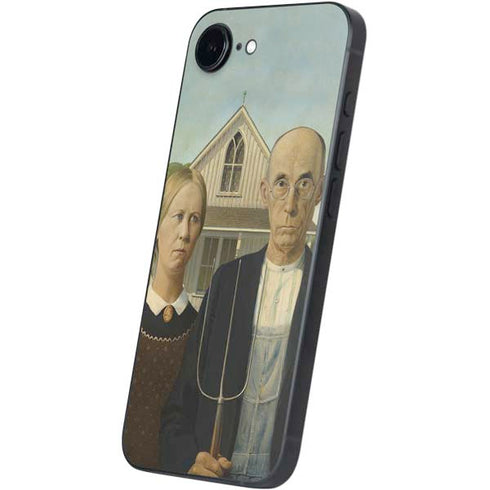 Grant Wood American Gothic iPhone 16e Skin