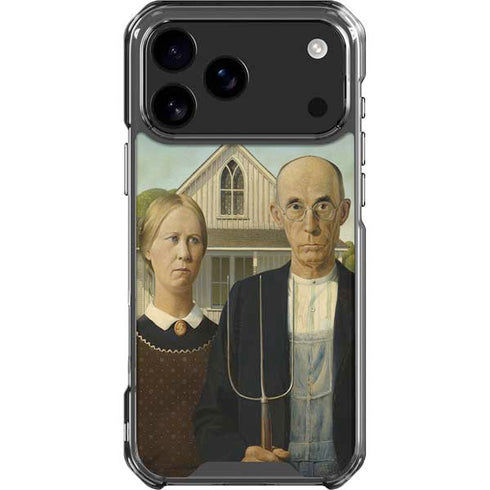 Grant Wood American Gothic iPhone 18 Pro Max Clear Case