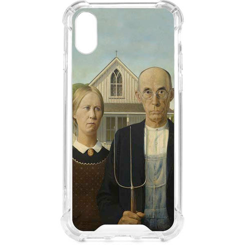 Grant Wood American Gothic iPhone XS Clear Case