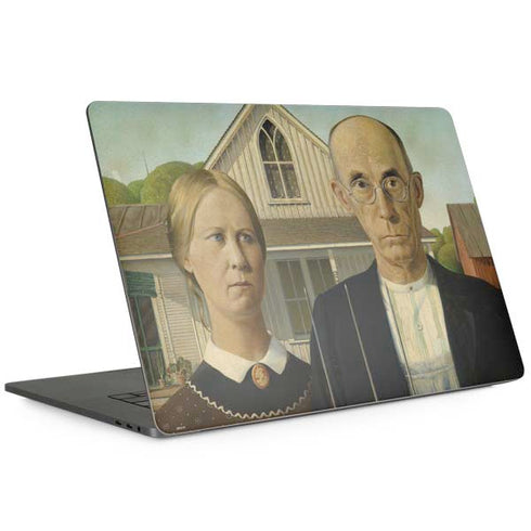 Grant Wood American Gothic MacBook Skins