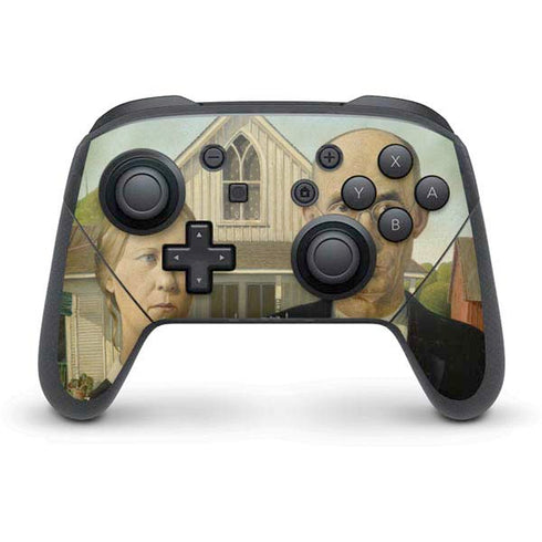 Grant Wood American Gothic Nintendo Skins