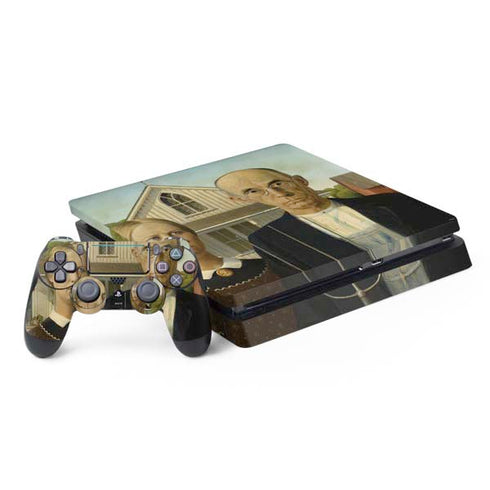Grant Wood American Gothic PlayStation PS4 Skins