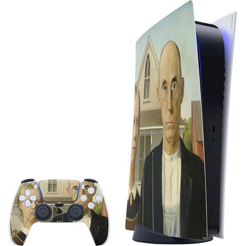 Grant Wood American Gothic PlayStation PS5 Skins