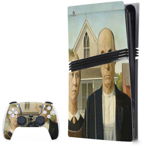 Grant Wood American Gothic PS5 Pro Bundle Skin