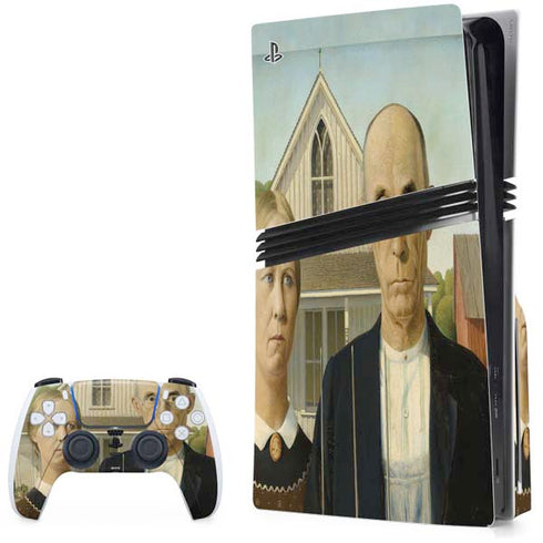 Grant Wood American Gothic PlayStation PS5 Skins
