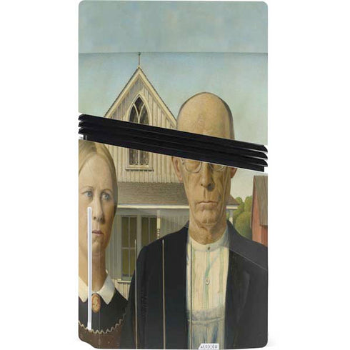 Grant Wood American Gothic PS5 Pro Disk Console Skin