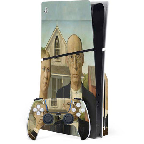 Grant Wood American Gothic PlayStation PS5 Skins
