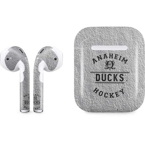 NHL Anaheim Ducks Black Text Apple AirPods Skin
