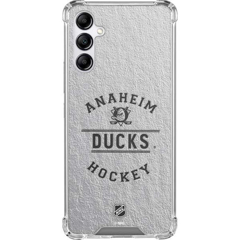 NHL Anaheim Ducks Black Text Galaxy A14 5G Clear Case