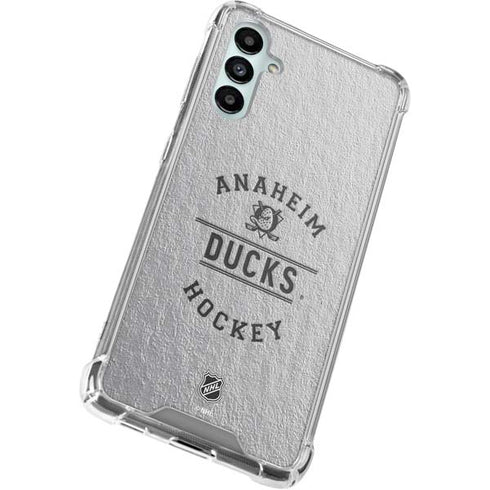 NHL Anaheim Ducks Black Text Galaxy A14 5G Clear Case