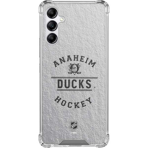 NHL Anaheim Ducks Black Text Galaxy A15 5G Clear Case