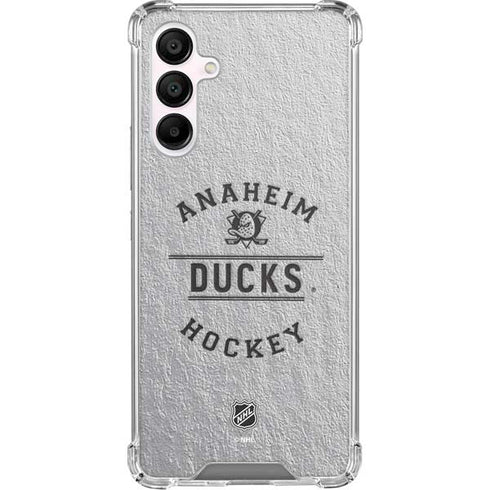NHL Anaheim Ducks Black Text Galaxy A16 5G Clear Case