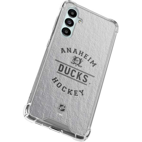 NHL Anaheim Ducks Black Text Galaxy A16 5G Clear Case