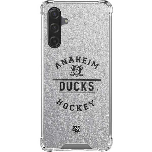 NHL Anaheim Ducks Black Text Galaxy A17 Clear Case