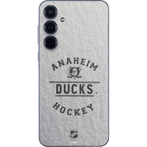 NHL Anaheim Ducks Black Text Galaxy A35 5G Skin