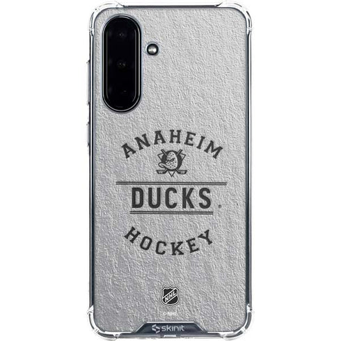 NHL Anaheim Ducks Black Text Galaxy A36 5G Clear Case