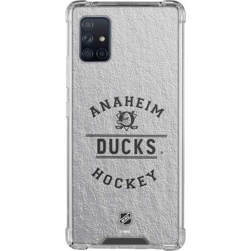 NHL Anaheim Ducks Black Text Galaxy A51 5G Clear Case
