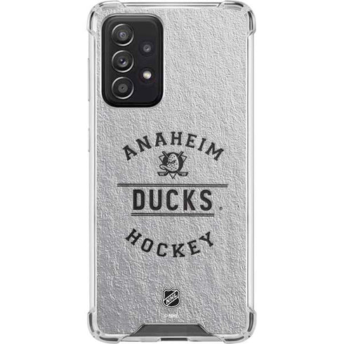 NHL Anaheim Ducks Black Text Galaxy A52 5G Clear Case