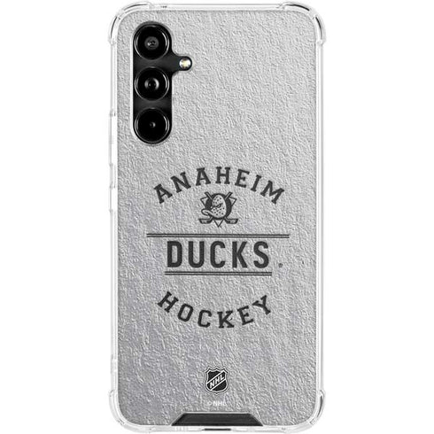 NHL Anaheim Ducks Black Text Galaxy A54 5G Clear Case