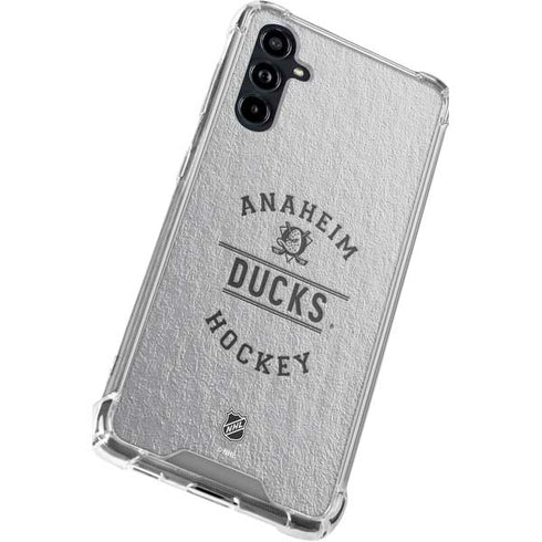 NHL Anaheim Ducks Black Text Galaxy A54 5G Clear Case