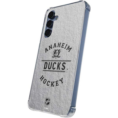 NHL Anaheim Ducks Black Text Galaxy A55 5G Clear Case