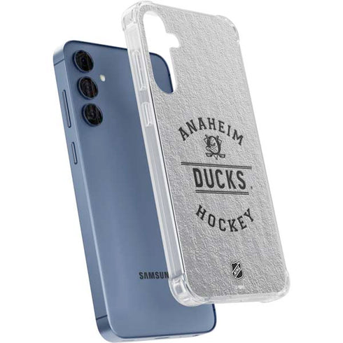 NHL Anaheim Ducks Black Text Galaxy A55 5G Clear Case