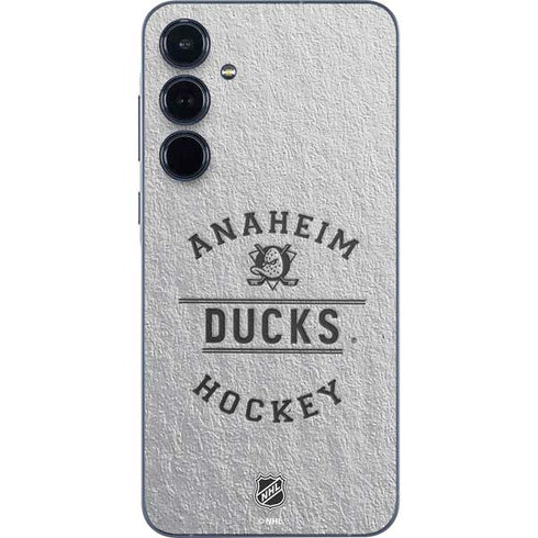 NHL Anaheim Ducks Black Text Galaxy A55 5G Skin