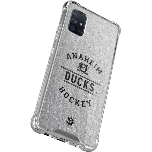 NHL Anaheim Ducks Black Text Galaxy A71 5G Clear Case