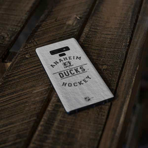 NHL Anaheim Ducks Black Text Galaxy Note 9 Skin