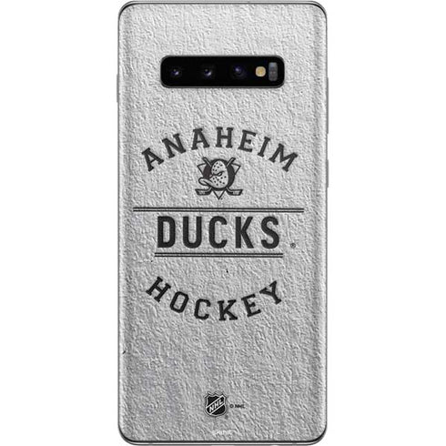 NHL Anaheim Ducks Black Text Galaxy S10 Plus Skin