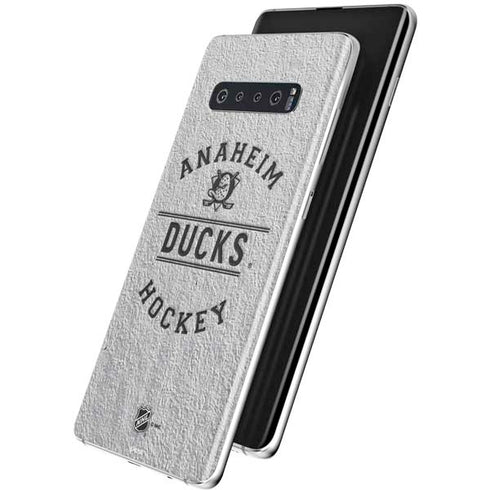 NHL Anaheim Ducks Black Text Galaxy S10 Plus Skin