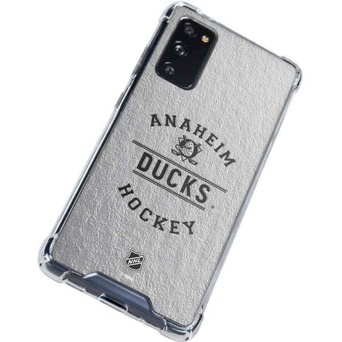 NHL Anaheim Ducks Black Text Galaxy S20 FE Clear Case