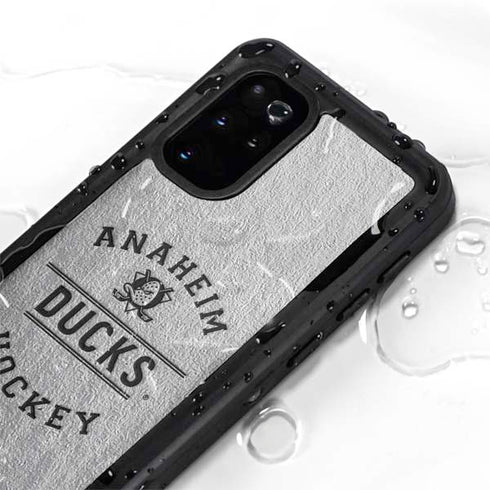 NHL Anaheim Ducks Black Text Galaxy S20 Plus Waterproof Case