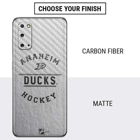 NHL Anaheim Ducks Black Text Galaxy S20 Skin