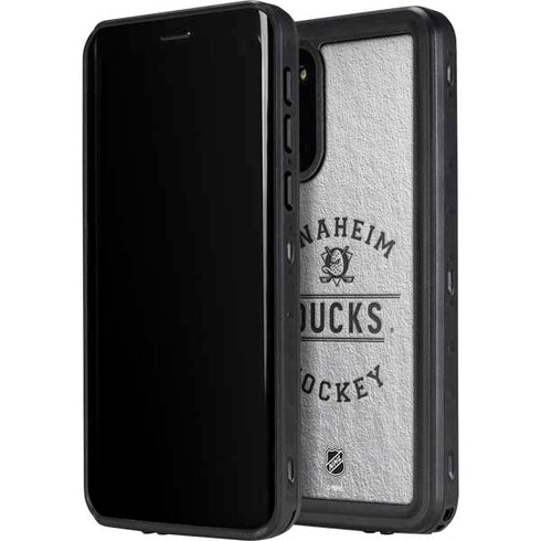 NHL Anaheim Ducks Black Text Galaxy S20 Waterproof Case