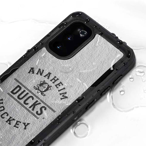 NHL Anaheim Ducks Black Text Galaxy S20 Waterproof Case