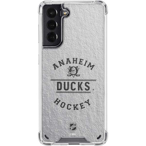 NHL Anaheim Ducks Black Text Galaxy S21 5G Clear Case