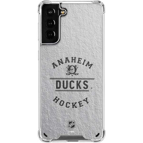 NHL Anaheim Ducks Black Text Galaxy S21 Plus 5G Clear Case