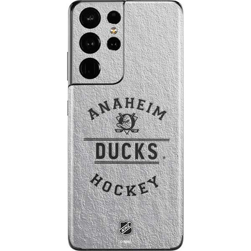 NHL Anaheim Ducks Black Text Galaxy S21 Ultra 5G Skin