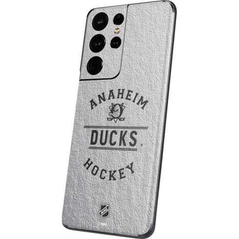 NHL Anaheim Ducks Black Text Galaxy S21 Ultra 5G Skin