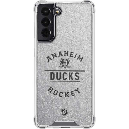 NHL Anaheim Ducks Black Text Galaxy S22 Clear Case
