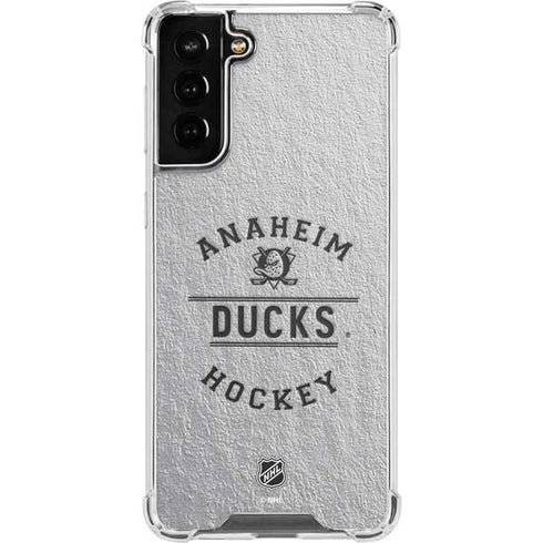 NHL Anaheim Ducks Black Text Galaxy S22 Plus Clear Case