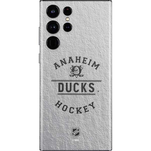 NHL Anaheim Ducks Black Text Galaxy S22 Ultra Skin