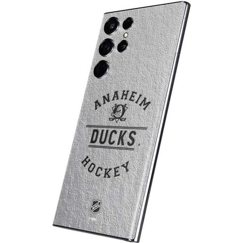 NHL Anaheim Ducks Black Text Galaxy S22 Ultra Skin