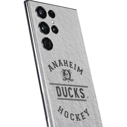 NHL Anaheim Ducks Black Text Galaxy S22 Ultra Skin