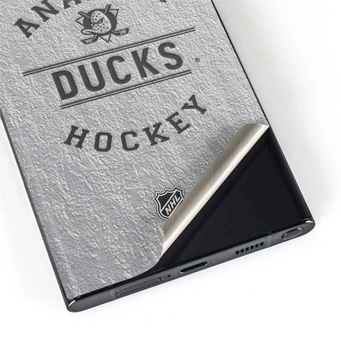 NHL Anaheim Ducks Black Text Galaxy S22 Ultra Skin