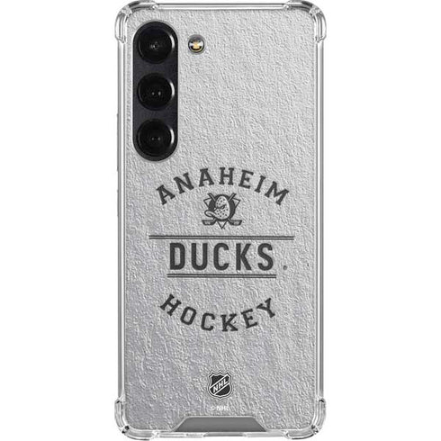 NHL Anaheim Ducks Black Text Galaxy S23 Clear Case