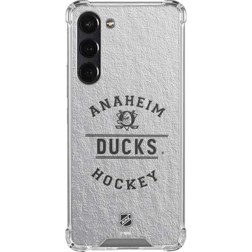 NHL Anaheim Ducks Black Text Galaxy S23 Plus Clear Case
