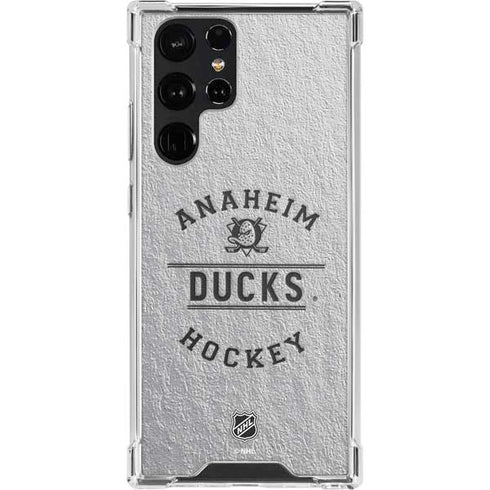NHL Anaheim Ducks Black Text Galaxy S23 Ultra Clear Case